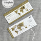 Destination Wedding Passport Invitation Template Boarding Pass RSVP and Details Card, Travel Theme Save the Date | Printable Template #072w