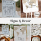 Travel Themed Decor Bundle for Destination Wedding or Shower Party with Welcome Sign, Seating Chart, Table Number | Printable Template #072w