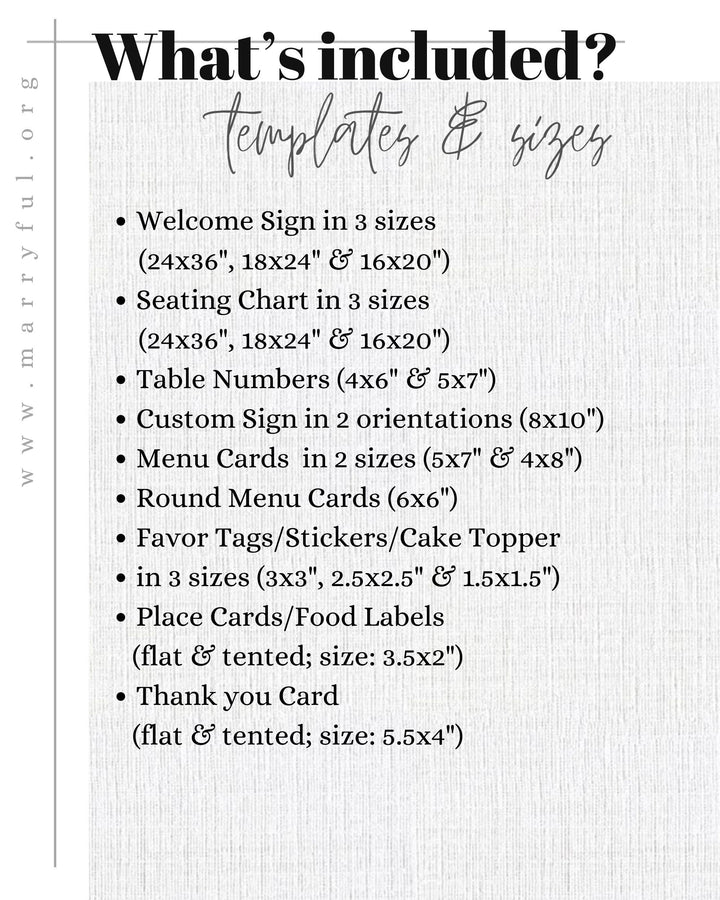 Celestial Decorations Bundle Moon & Star Theme: Welcome Sign, Seating Chart, Table Number, Menu Card, Place Card | Printable Template 066 - marryful