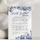 Find the Guest Bridal Bingo Game for Nautical Bridal Brunch or Baby Shower with a beach theme | Printable Template