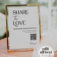 QR Code Sign "Capture the LOVE" for BOHO Wedding | Share the Love Wedding Decorations Sign | Share Photos Decor | Printable Template #023