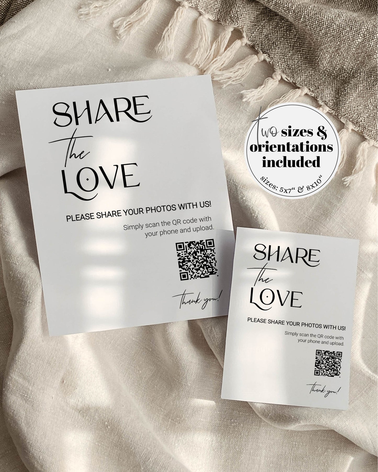 QR Code Sign "Capture the LOVE" for BOHO Wedding | Share the Love Wedding Decorations Sign | Share Photos Decor | Printable Template #023