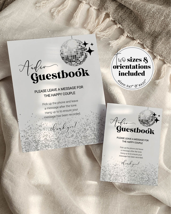 70s themed Disco Wedding: Audio Guestbook Sign - marryful