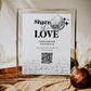 Capture the LOVE QR Code Sign for Disco themed retro Wedding | Share the Love Wedding Sign | Share Photos Decor | Printable Template  #065d