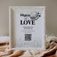 Capture the LOVE QR Code Sign for Disco themed retro Wedding | Share the Love Wedding Sign | Share Photos Decor | Printable Template  #065d