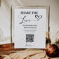 Capture the LOVE QR Code Sign | Share the Love Minimalist Wedding Sign | Share Photos Decor Sign | Printable Template #022